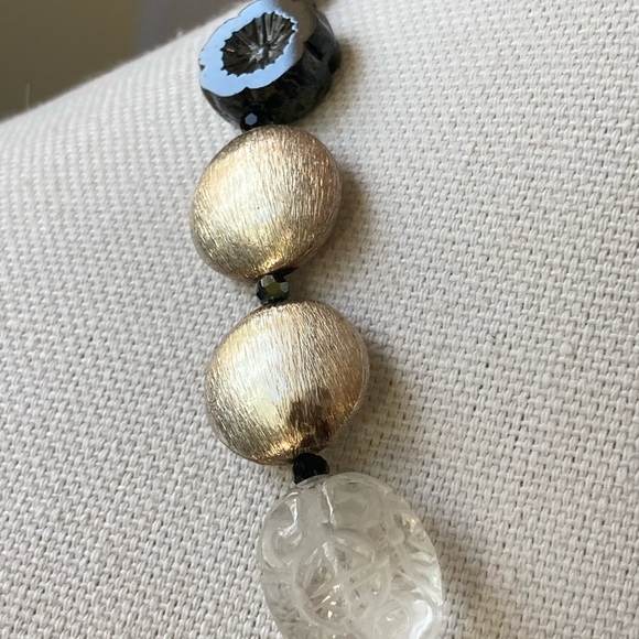 NWT Sterling Silver Crystal Quartz & Spinel Necklace w Star Pendant - Picture 7 of 13